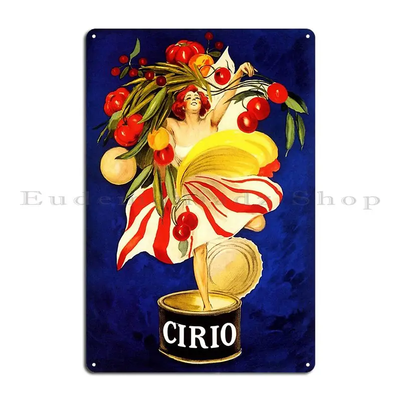 Cirio Tomatoes Vintage Food Advertisement Poster Metal Sign PaintingCustom Wall Decor Bar Wall Decor Tin Sign Poster