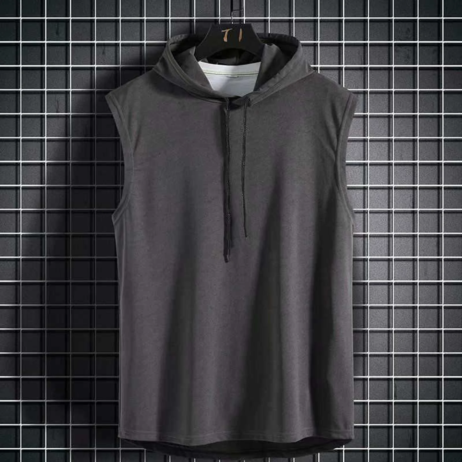 Men's Summer Sleeveless Shirt Comfortable to Wear Crop Tank Top T-Shirt for Outdoor Traveling Shopping Wear image 5