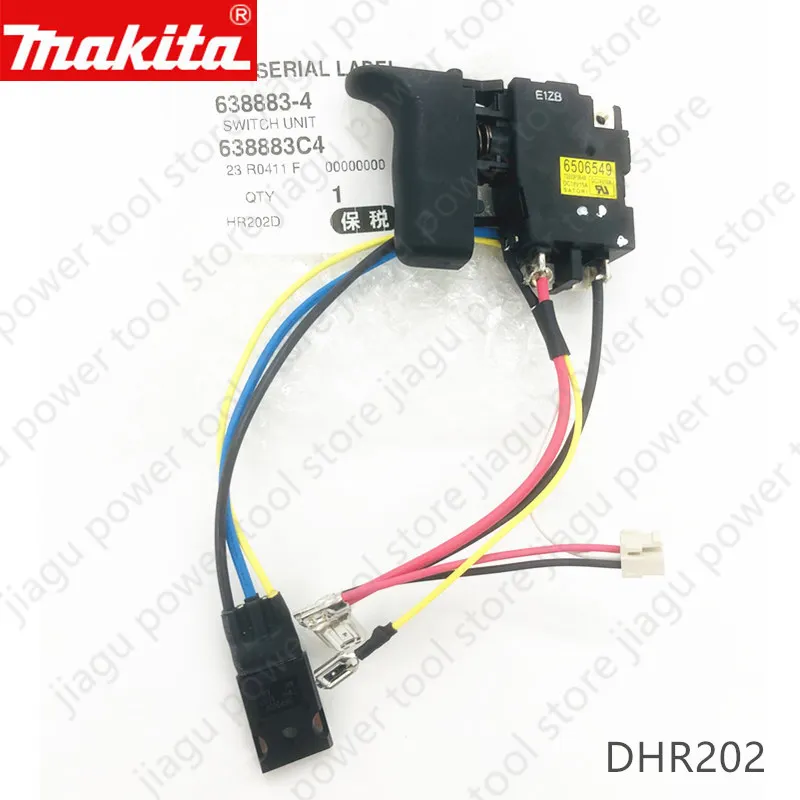 Ferramenta de Interruptor Elétrico para Makita 6388834 6388826 4241111 Dhr202 Bhr202 6506549 Peças de