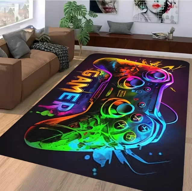 Game Controller Design Anti Slip Floor Mat Home Living Room Bedroom Decoration Player Gift Game Room Accessories Decoration