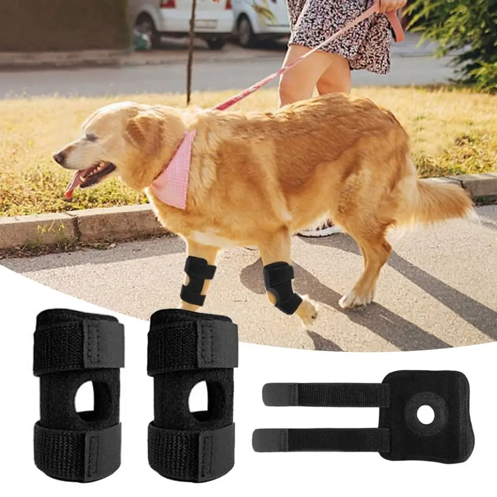 2pcs Breathable Dog Knee Pads Pet Joint Protection Sleeve Knee Support Frame Dog Rear Leg Auxiliary Strap Dog Legging Dog Cat