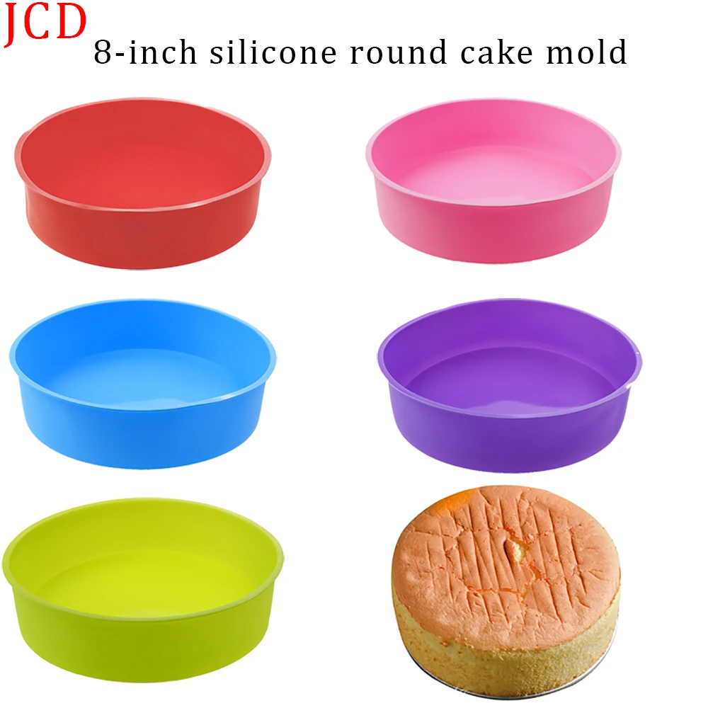 

1PCS 8-Inch Baking Tray Round Rainbow Pastry Cake Silicone Mold DIY Kitchen Baking Appliances Cake Mold Mousse