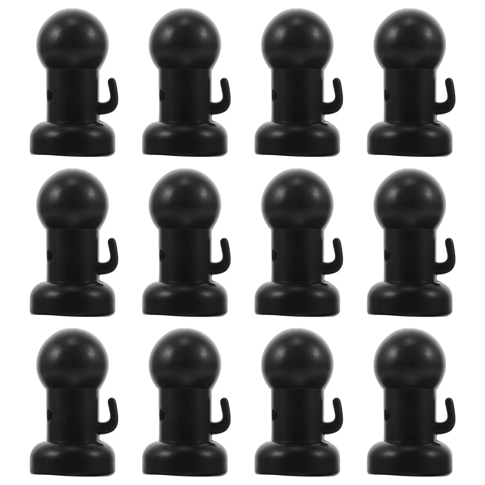 

12Pcs Trampoline Enclosure Pole Caps Durable Safety Net Pole-Top Holders for Outdoor Fun Black Trampoline Post Cover