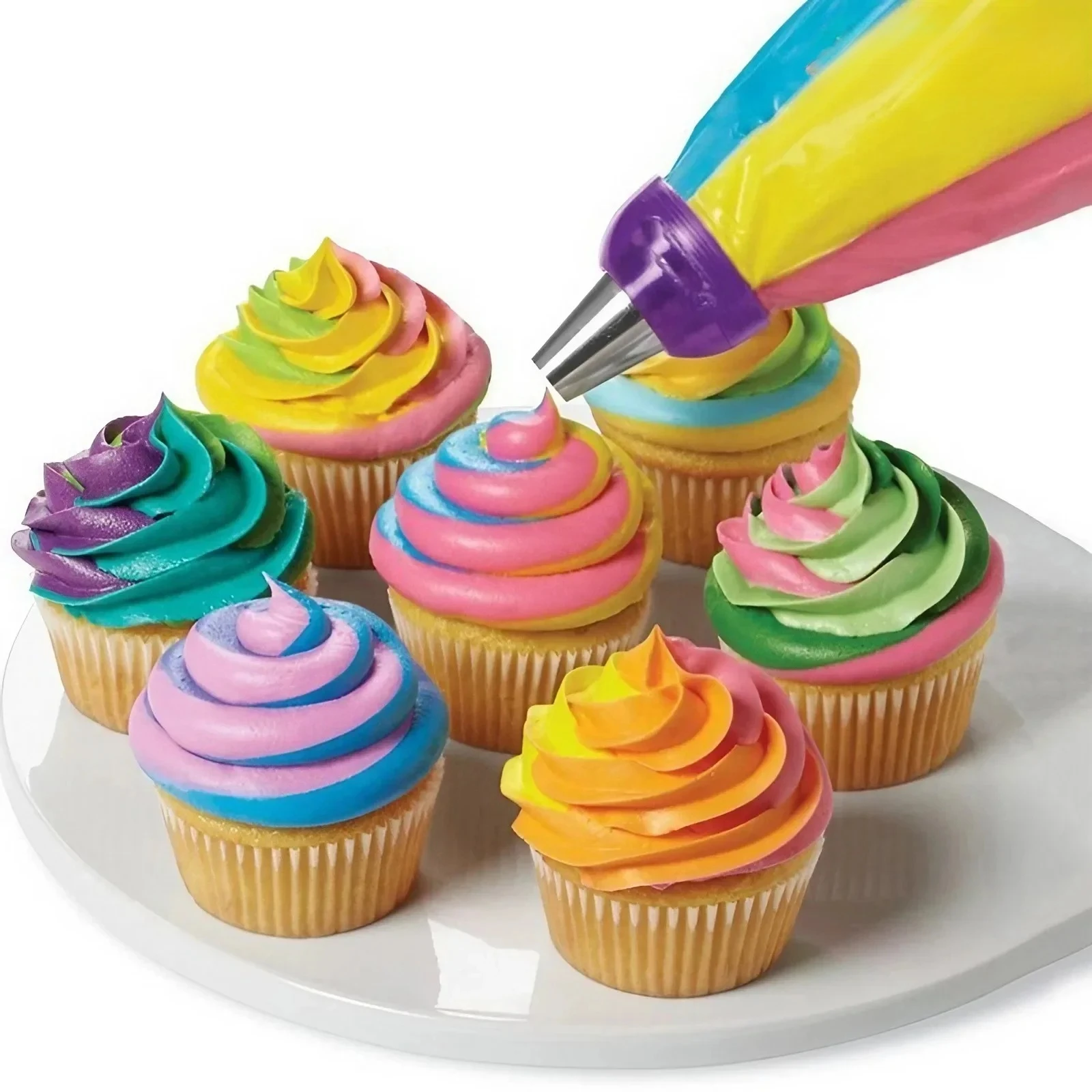 3 Holes Cake Decoration Converter Mix 3 Colors Icing Piping Nozzle Converter Cream Decorated Mouth Converter