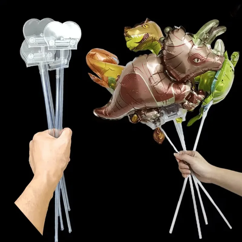 

100 прозрачных фольгированных держателей для шаров, клипсы для украшения на день рождения и свадьбу, многоразовые подставки для шаров