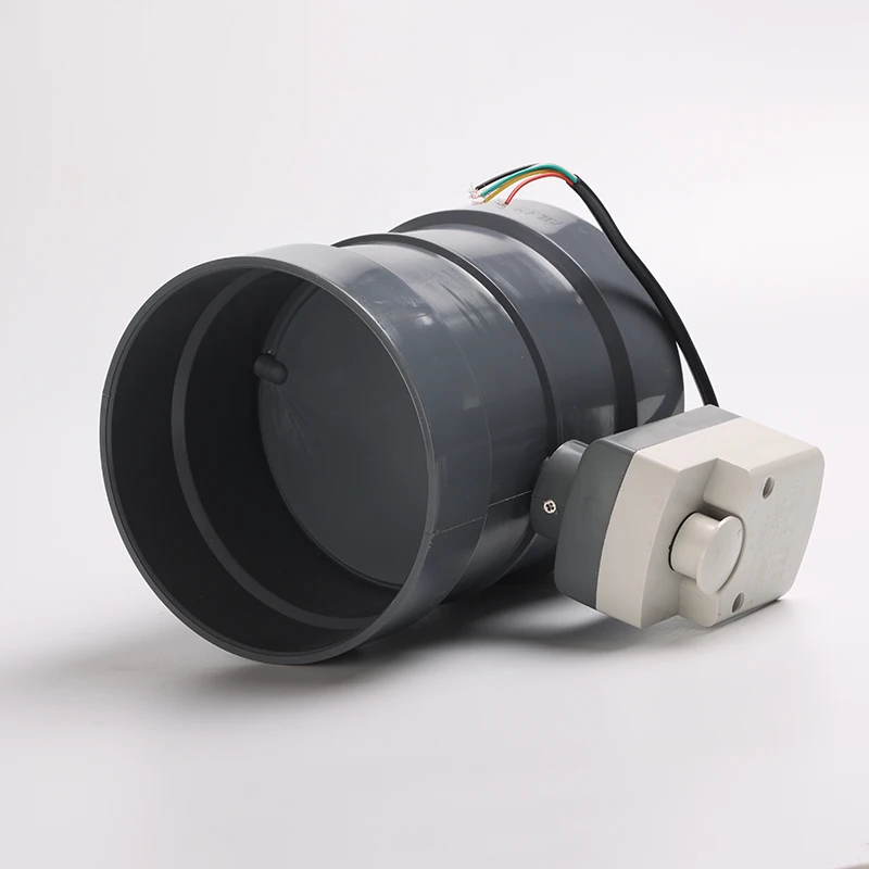 PVC Electric Air Duct Value 110-310 Mm Diam Air Damper Valve Motorized Pipe Valve with 220V Actuator for HVAC ventilation system