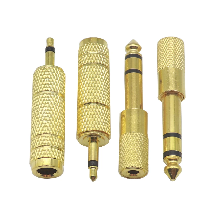 【2PCS】Gold 6.3mm 1/4