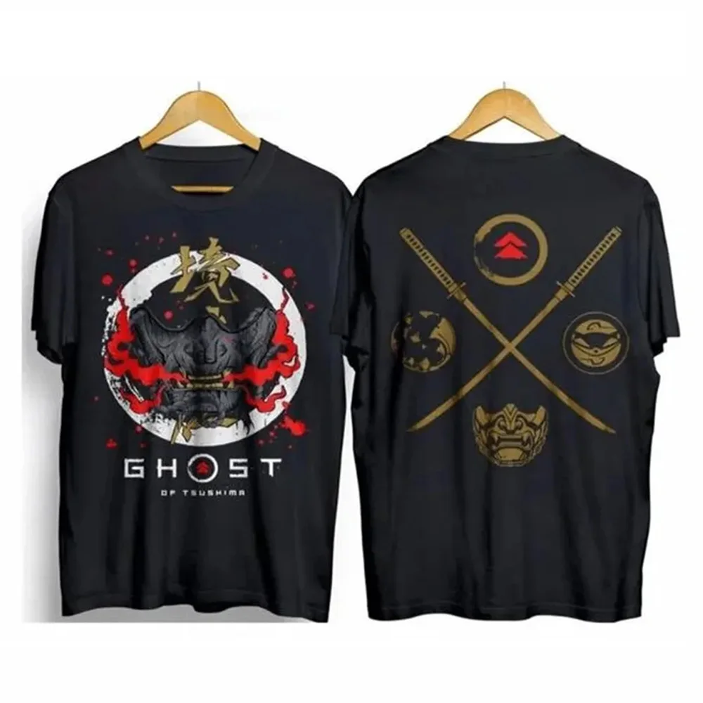 Ghost of Yotei Logo T-Shirt Tees Short Sleeve Tee Mens Graphic T-shirts Hip Hop Anime Figures