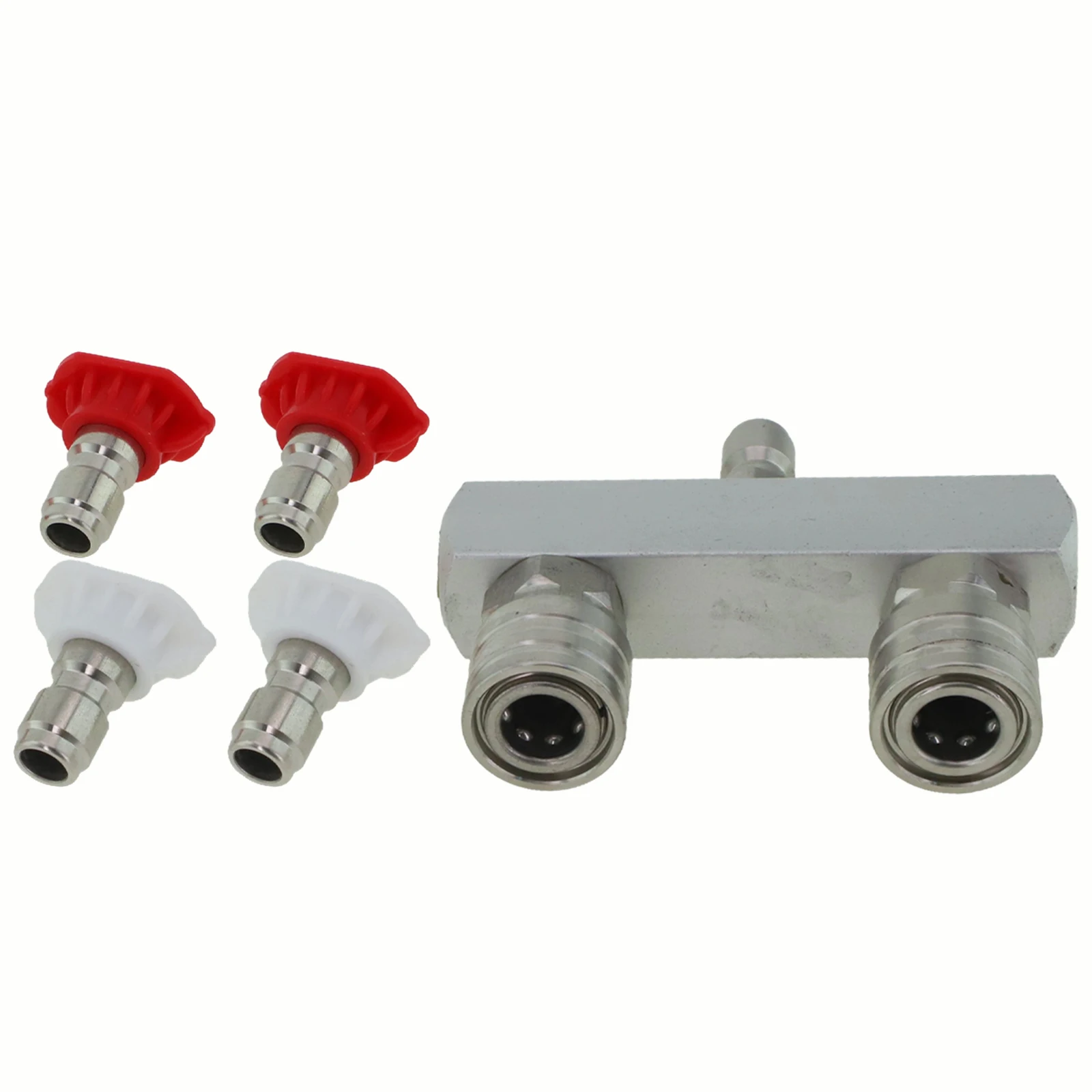 Dual High Pressure Washer Nozzle with 14 Inch Quick Connect for Superior Cleaning Power and Multiple Spray Options