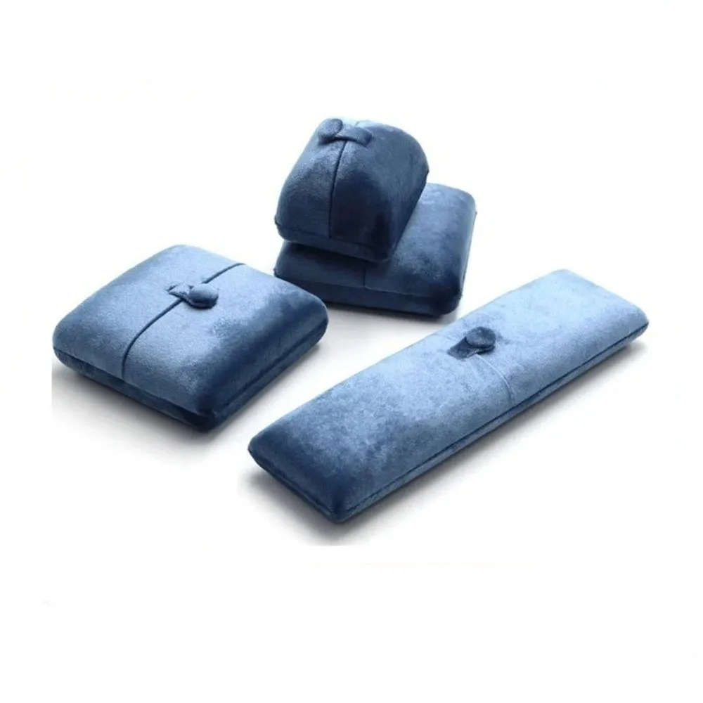 Velvet Necklace Storage Box Solid Color Multi-functional Necklace Holder Double Door Jewelry Display Box Jewelry Organizer