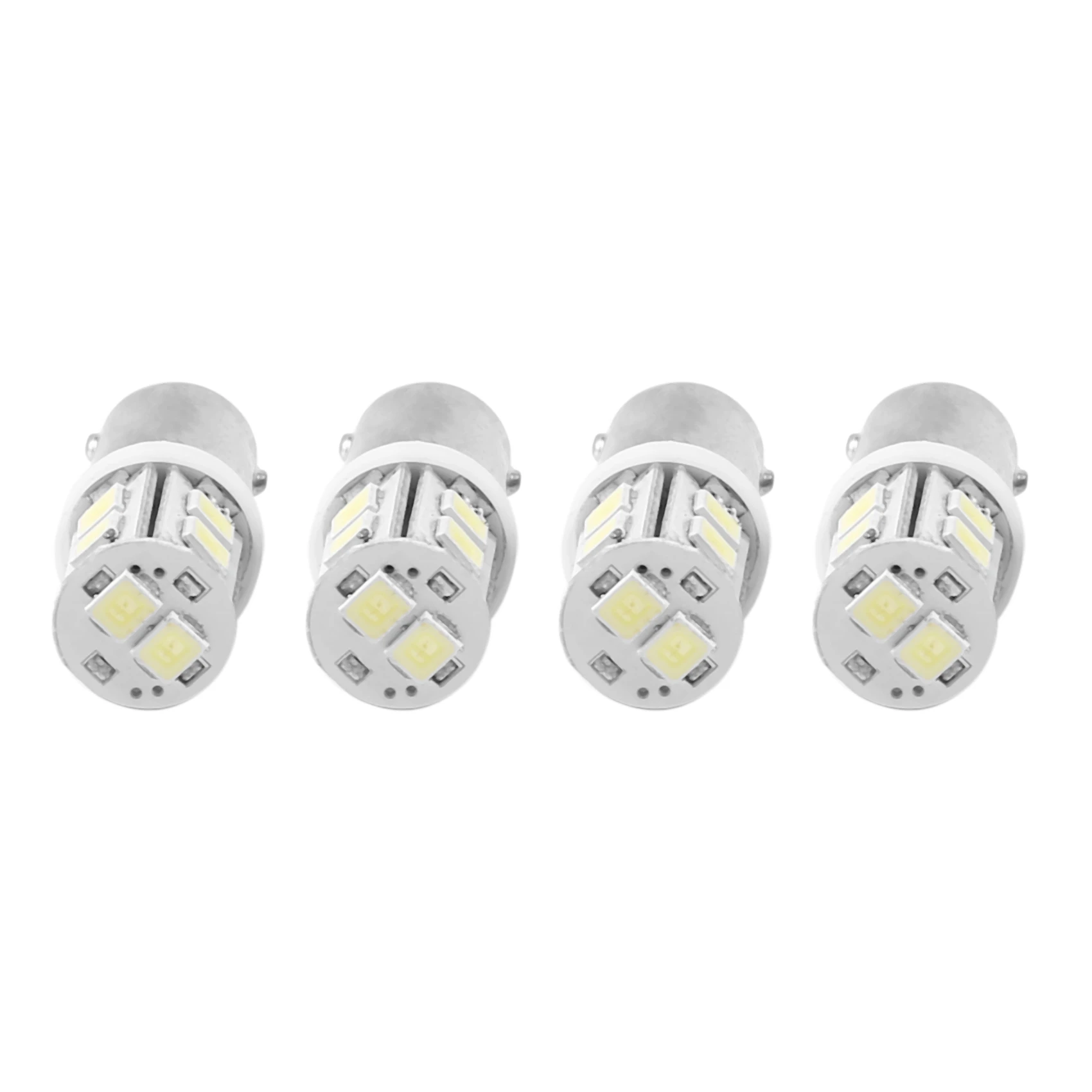 4x T11 BA9S T4W 233 BAYONET 10 SMD LED سيارة إسفين الجانب الداخلي ضوء لمبة بيضاء