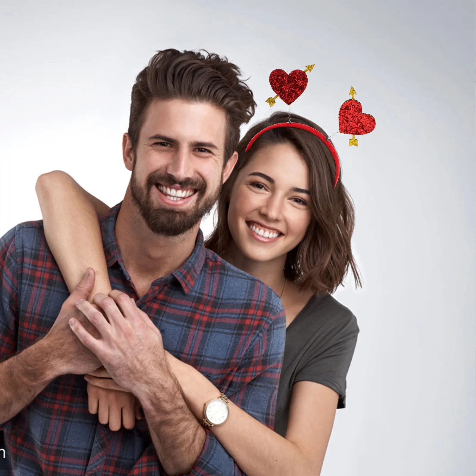 

Повязка на голову с сердечками и стрелами Купидона, блестящая, для женщин, на День святого Валентина, для свадьбы, фестиваля, вечеринки, романтического образа, украшение для волос, символ любви