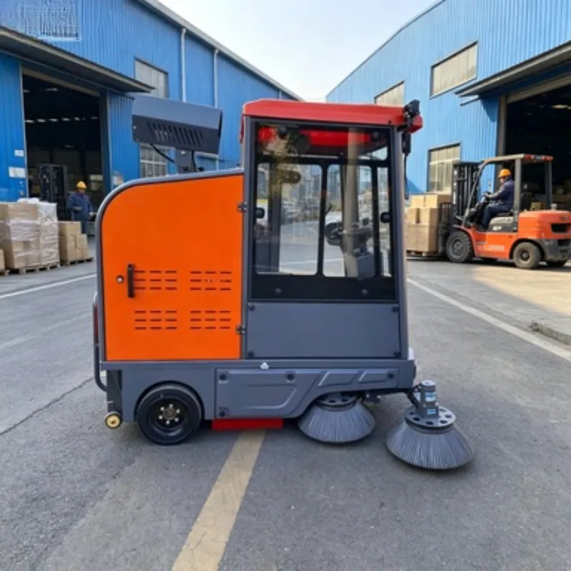 Heavy-Duty Road Sweeper Industrial Floor Sweeper with Ride-On Self-Propelled Technology for Multi-Surface Cleaning Applications