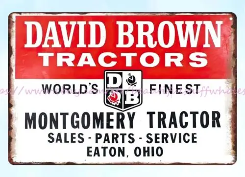 farm machinery David Brown Tractors metal tin sign home kitchen wall art