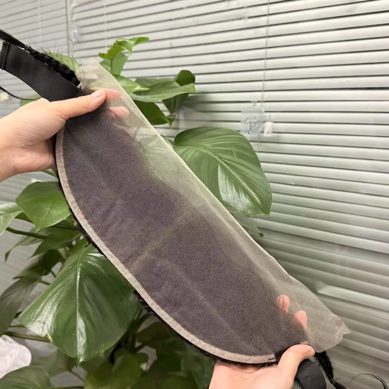 ナビナチュラルヘアフロンタル 13 × 4 レースフロンタル三つ編みレミーブラジル人毛フロンタルレースのみ 10 インチヘッドバンドウィッグ用