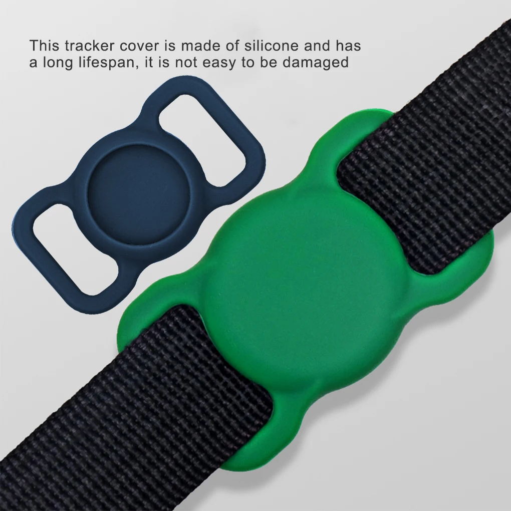 Sarung pelindung pelacak hewan peliharaan, pengganti Cover silikon pelacak untuk AirTag hijau