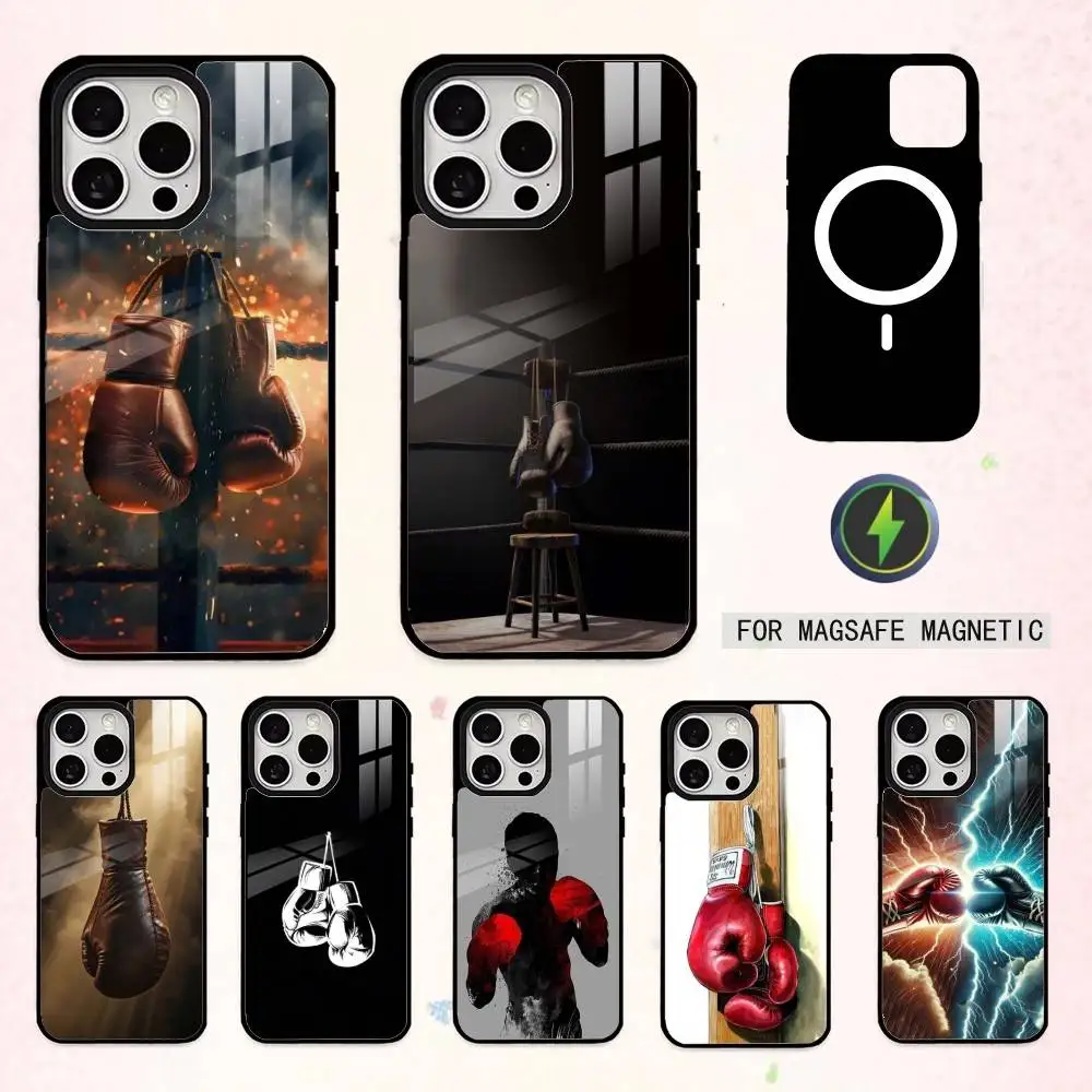 

Boxing Gloves Phone Case For iPhone17,16,15,14,13,12,11 Plus,Pro Max Magnetic For Magsafe Wireless Charging