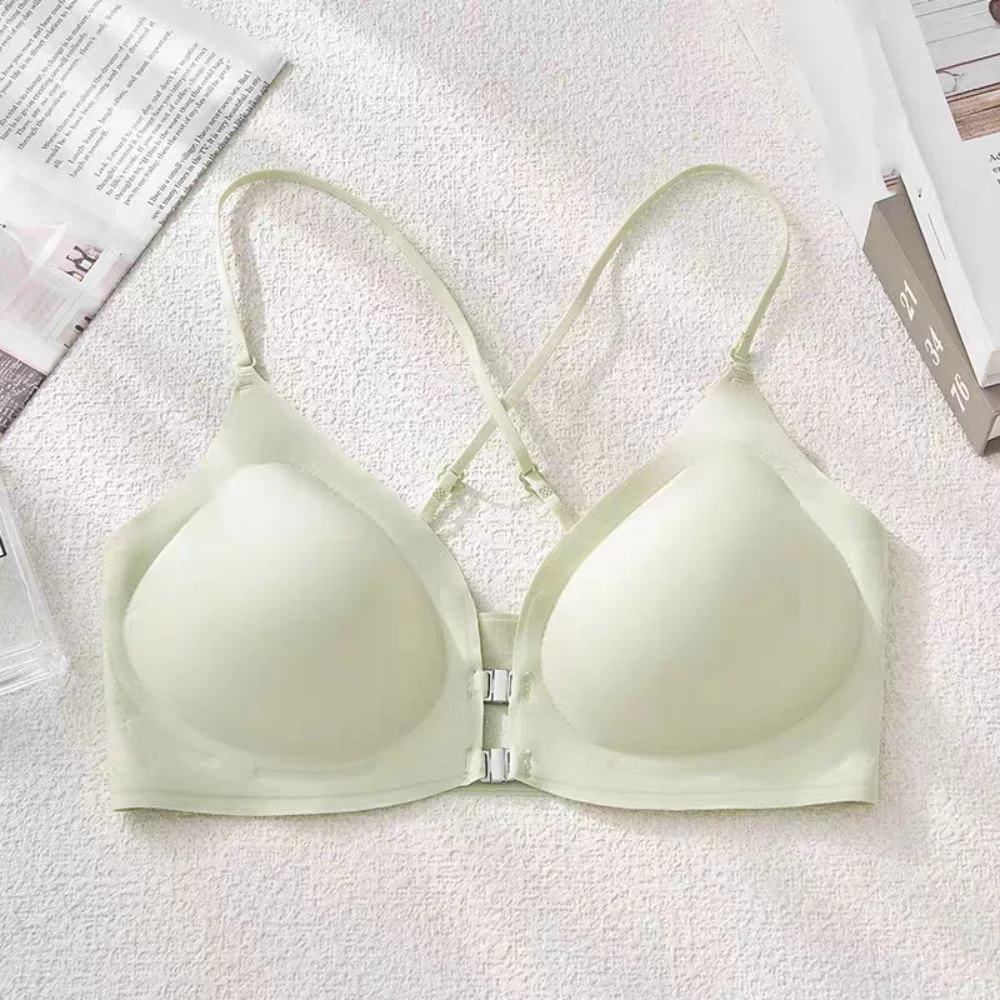 حمالة صدر لاسلكية بإبزيم أمامي عميق على شكل حرف V مضادة للترهل ومضادة للصدمات حمالة صدر مجمعة ملابس داخلية بدون خياطة هدايا حمالات صدر #1