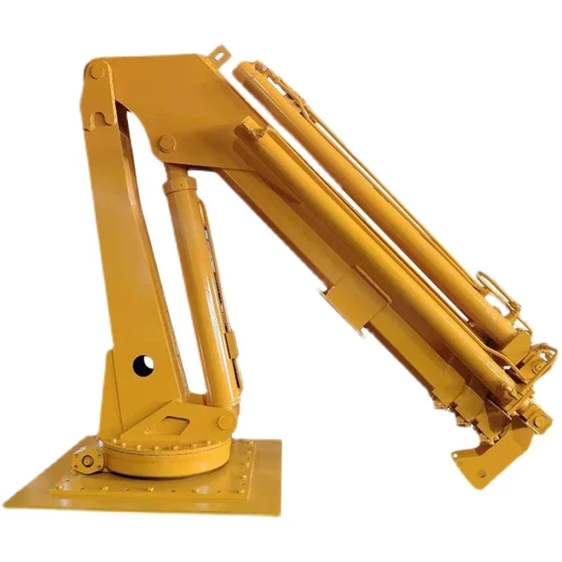 Small hydraulic folding arm vehicle crane 2 tons 3 tons ship crane fixed crane