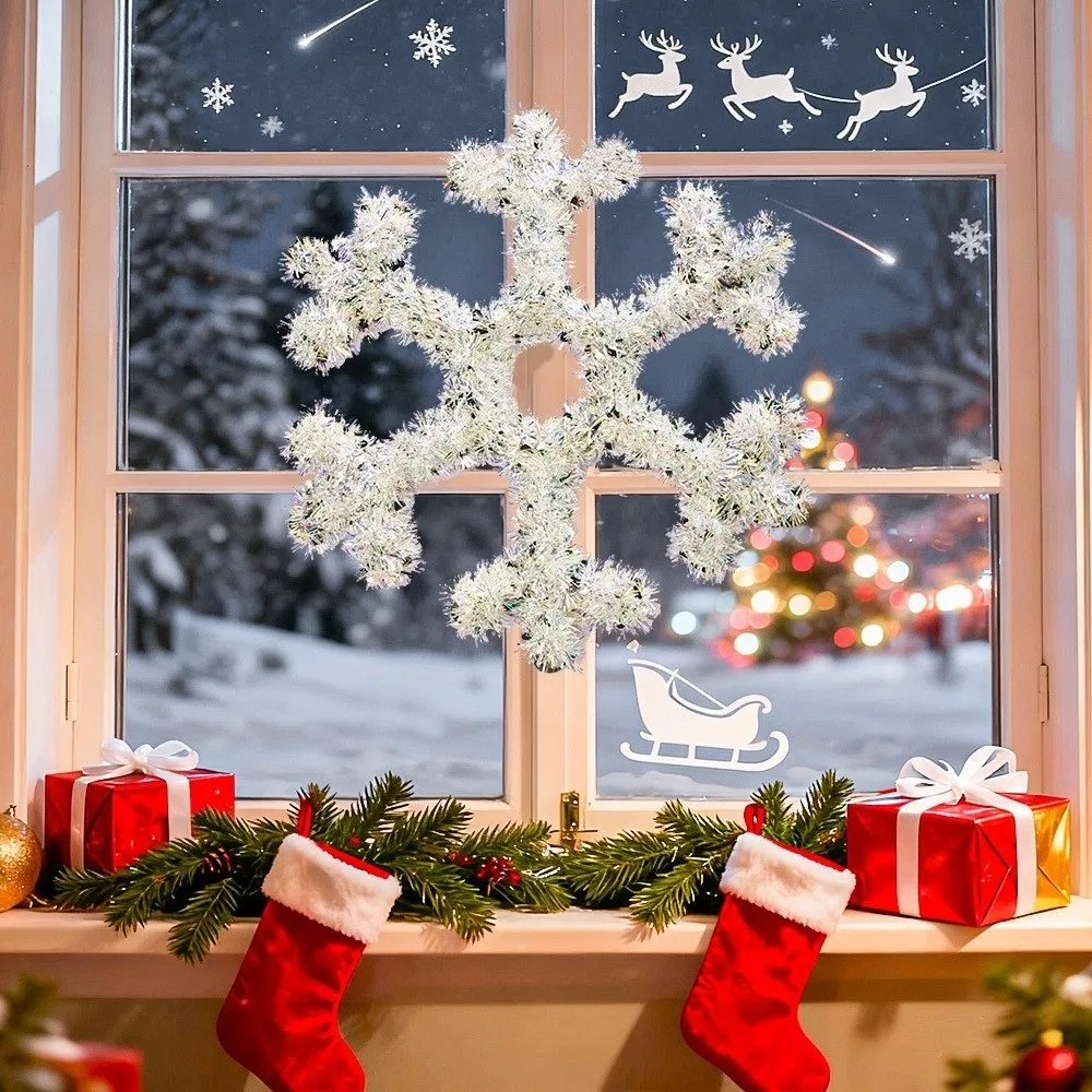 Crafts 32cm 12.60in Christmas Snowflake Creative Delicate Large Snowflake Sequin Snowflake Ornament Home