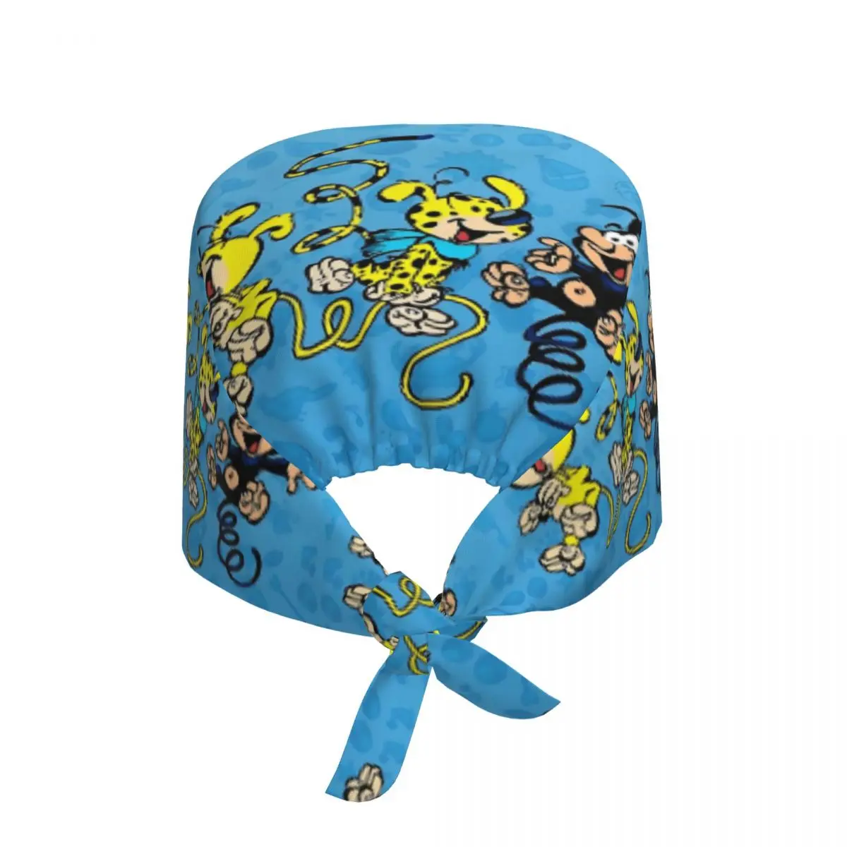 Custom Kawaii Marsupilami Scrubs Cap Surgical Hats Women Men Animation Blue Operating Room Cap Nursing Cap Lab Works Hat