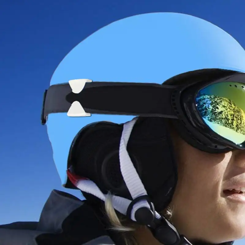 Goggle klip untuk pegangan kacamata Ski 2 buah klip kacamata lepas cepat rel samping aman sabuk multifungsi perlengkapan Ski gesper