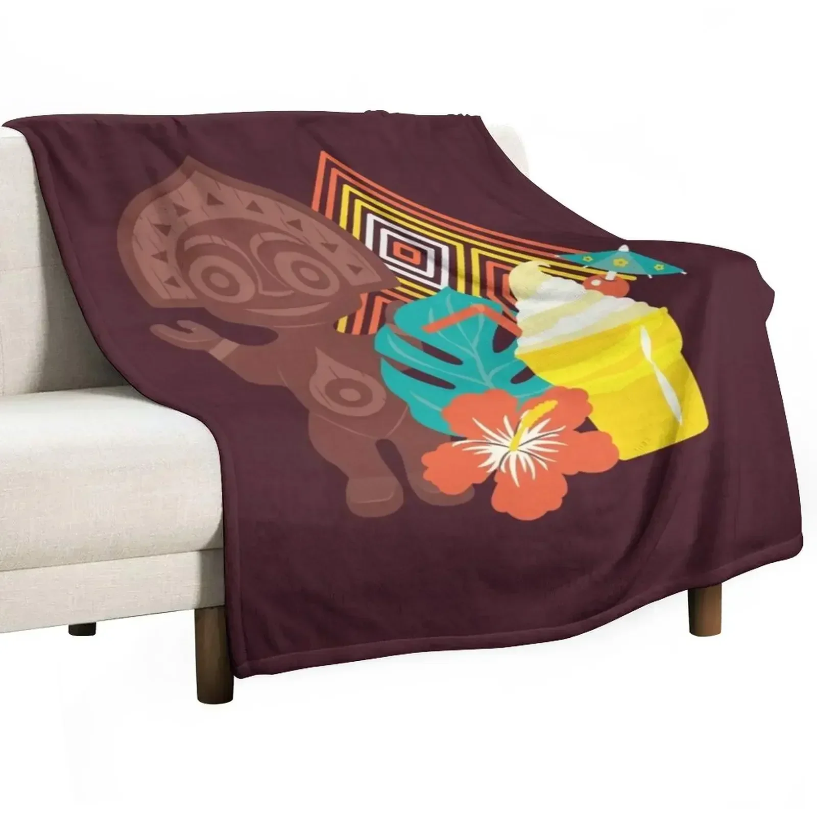 

Polynesian Paradise Throw Blanket Luxury St Cute Plaid Blankets