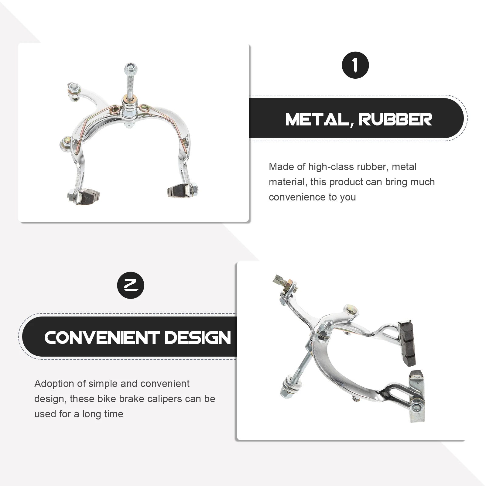 

2pcs Mountain Metal Rubber Pads Replacement Wear-Resistant Cycling Accessories Road Bike Brake Parts Sturdy Calipers For Adverse