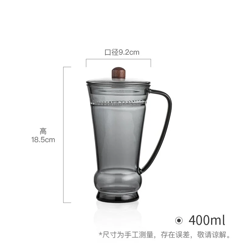 400ml Brewing Taiping Houkui Green Tea Glass Tea Mug With Crescent Filter Cup Household Flower Puer Tea Maker Teacup Teaware