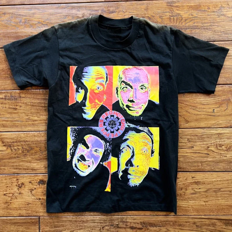 1991 Group Photo Promo Red Hot Chili Peppers Band T-Shirt Cotton Graphic Tee Men Women Summer Streetwear