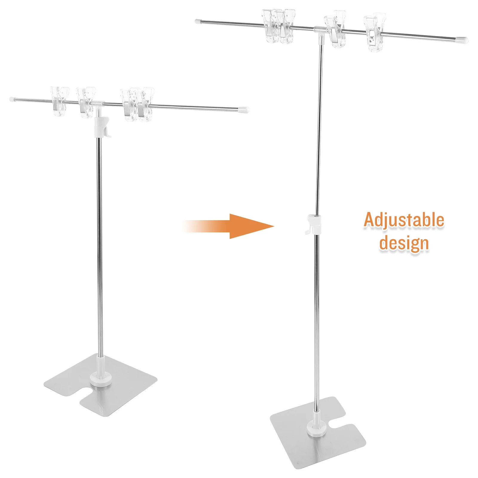 T-Shaped Poster Stand Adjustable Clips Desktop Advertisement Display Rack A4 A2 A4 Poster Hanger Advertising Stand