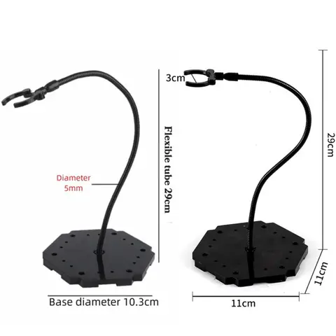Прозрачная/Черная подставка для фигурок Snake Tube PVC 29см
