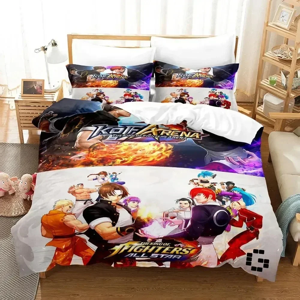 

Anime King Of Fighters Bedding Set For Bedroom Soft Modern Bedspreads Comefortable Kids Duvet Cover Quilt Cover And Pillowcase