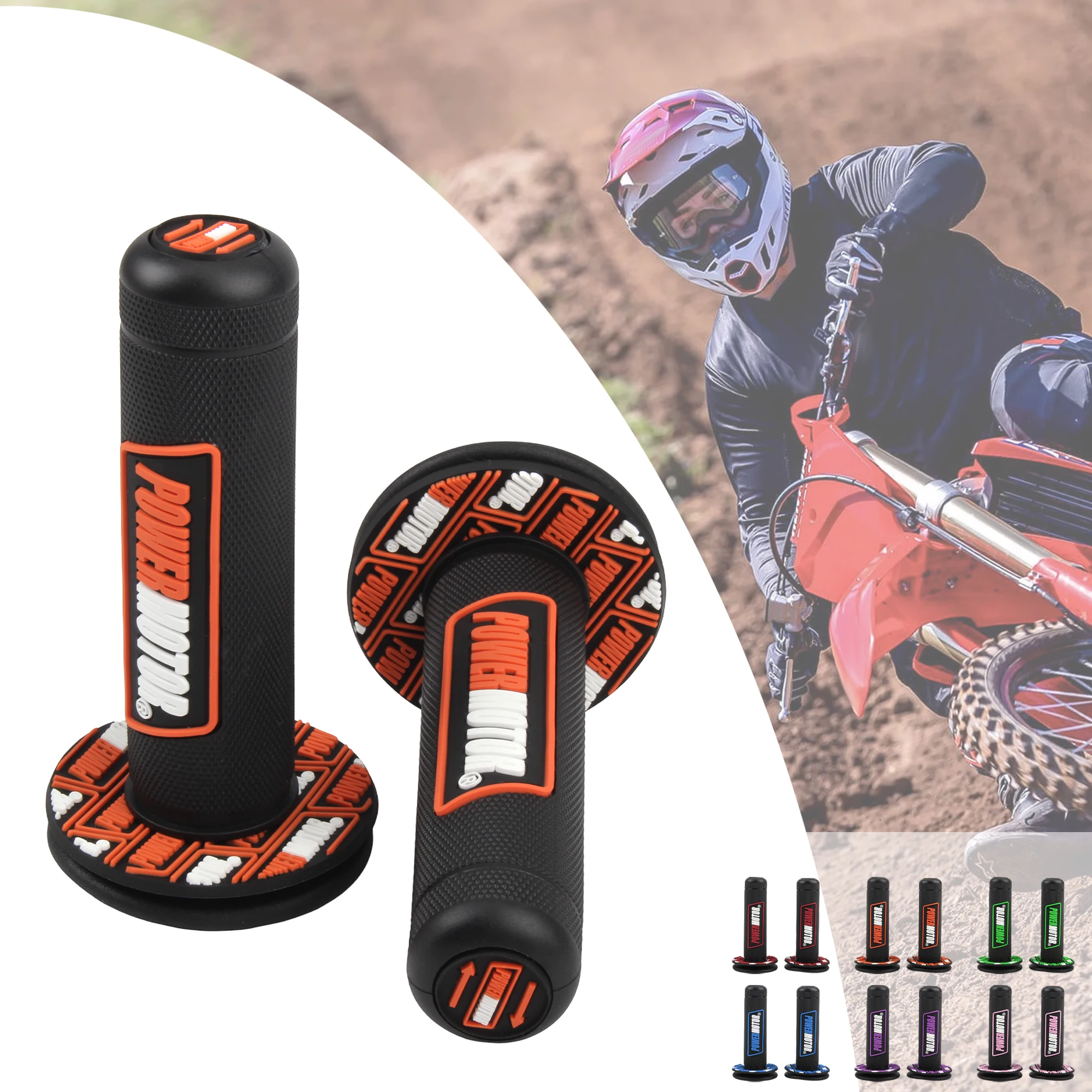 Motorcycle Grips 7/8" Handlebar Grips Universal Dual Soft Rubber For Honda Yamaha Kawasaki Pit Dirt Bike Motocross Accessories