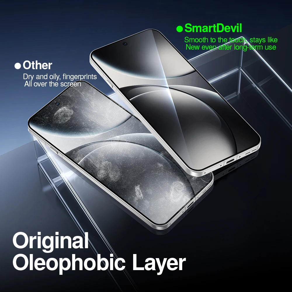 SmartDevil Bezpyłowa Folia Ochronna z Hartowanego Szkła do OPPO Find X9Pro X8Ultra HD Przezroczysta Ochrona Ekranu do OPPO Find X9 Odporna na Zarysowania — zdjęcie produktu 3