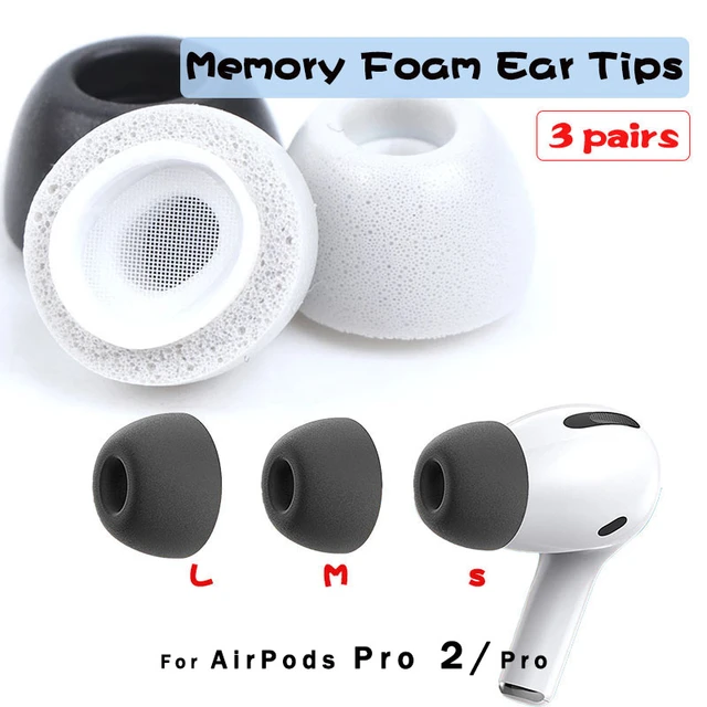 For Apple AirPods Pro 2 Ear Tips Memory Foam Tips Anti Slip Earbuds Ear Cushion Replacement Earphone Ear pads Small Medium Large AliExpress