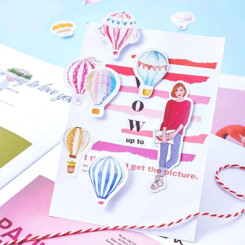 46pcs Balloon Series Boxed Stickers Handmade Account Decoration Album Scrapbook Decorative Stickers DIY Gift Stickers