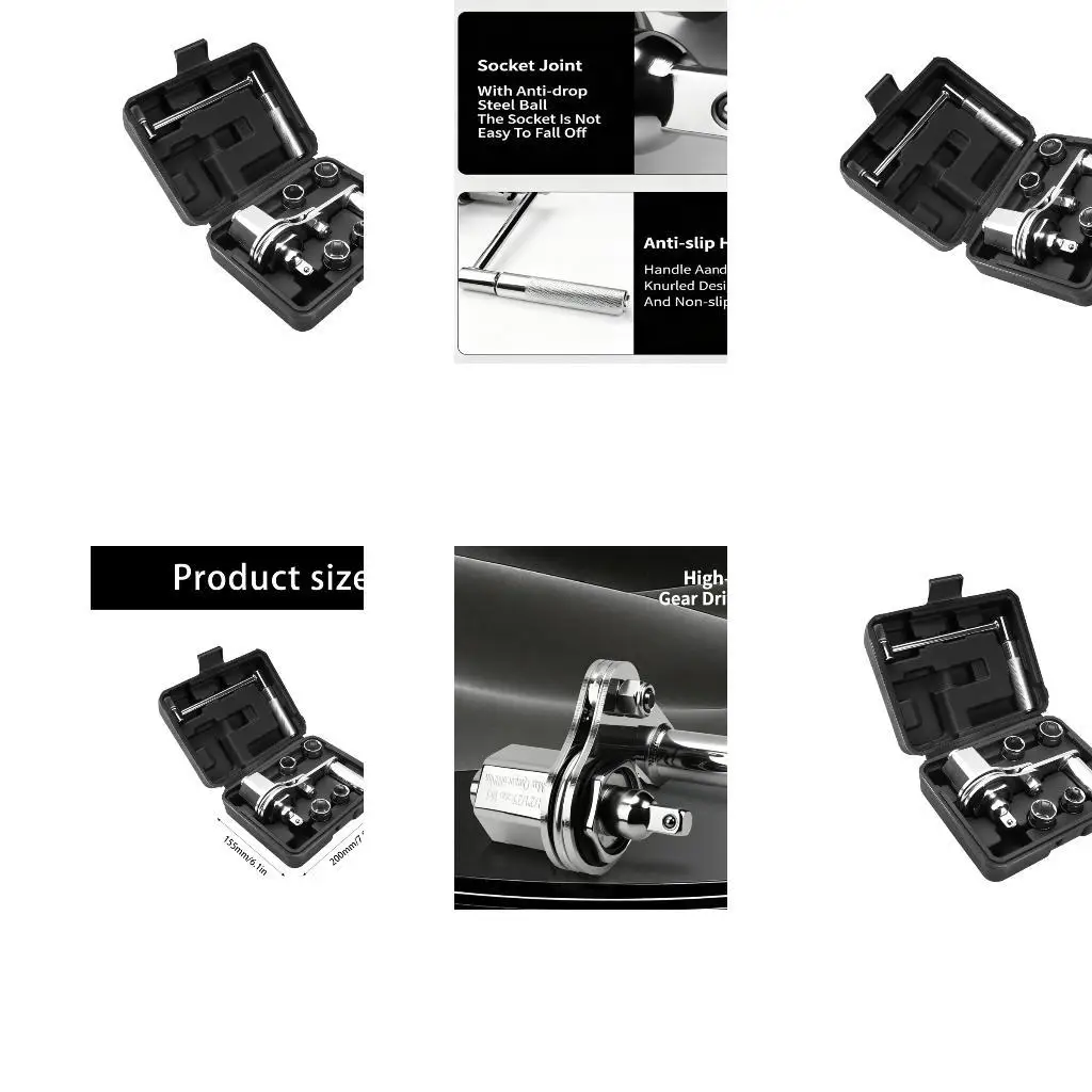 Heavy Duty Torque Multiplier Wrench Set with Socket 1:16 Labor Saving Lugs Nut Removers Torque Wrench for SUV D2RD