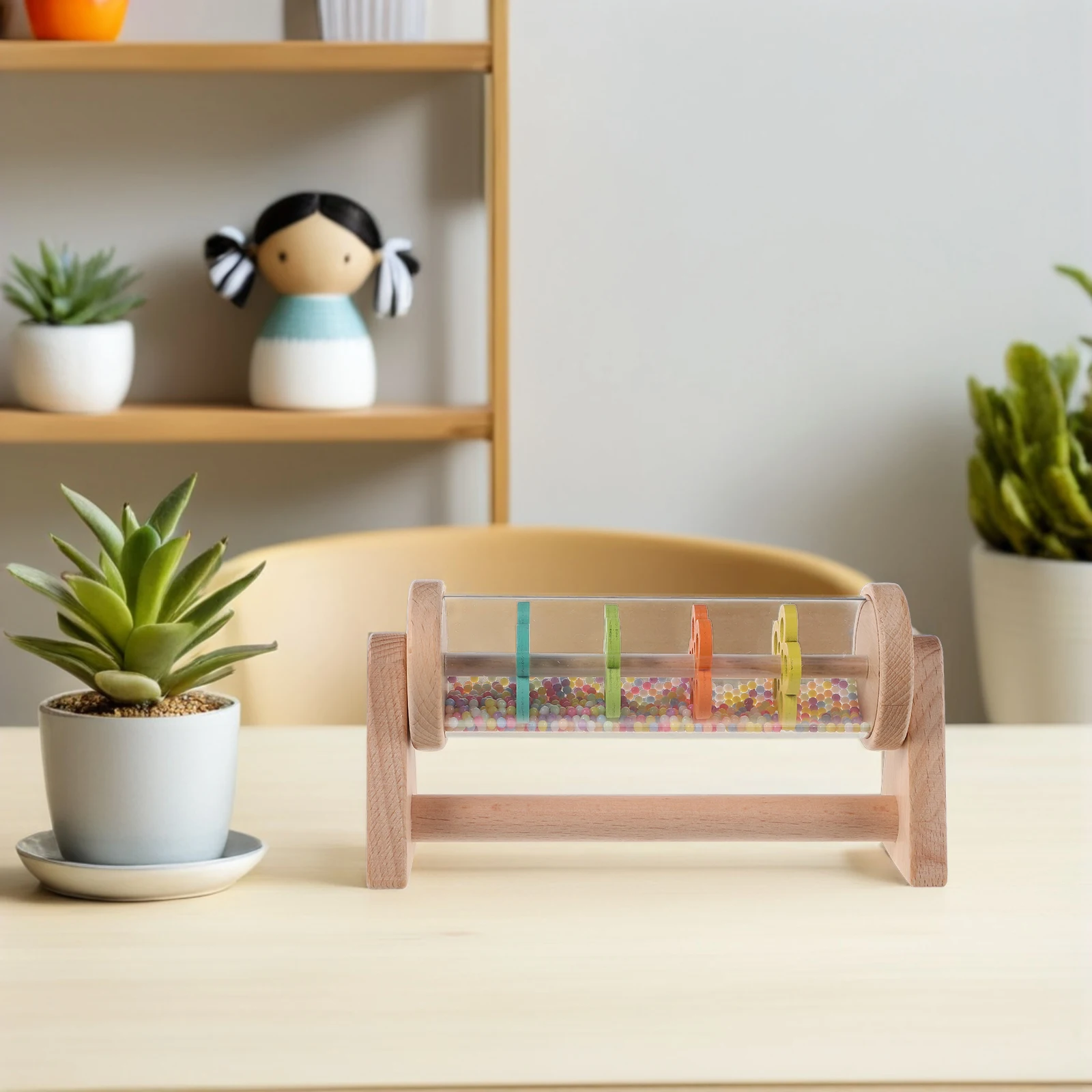 

Sound Maker Realistic Rain Simulator Instrument For Durable Wooden Rain Tube With Handle - Auditory Sensory Tool For