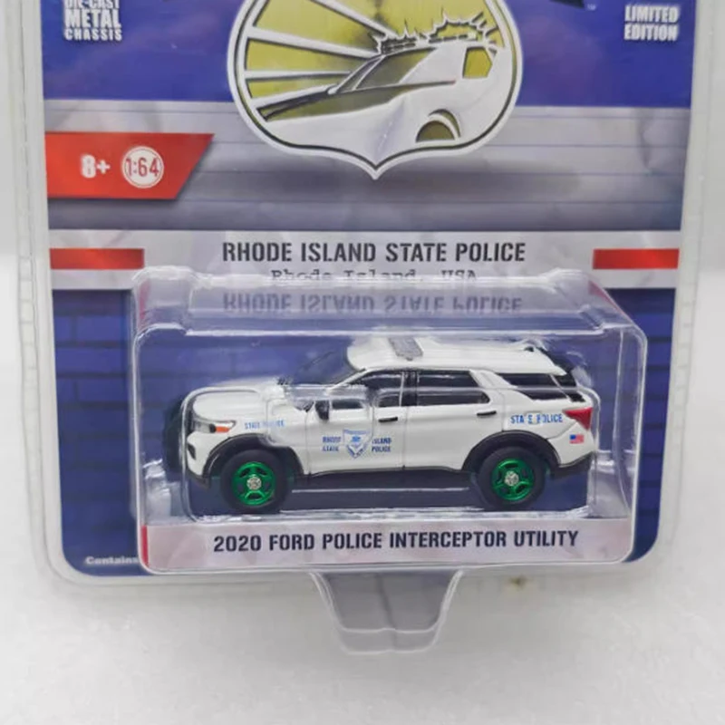 

GreenLight масштаб 1:64 2020, полицейский INTERCEPTOR UTILITY, зеленая машина, модель автомобиля из сплава, коллекция, украшение для дисплея, игрушка в подарок