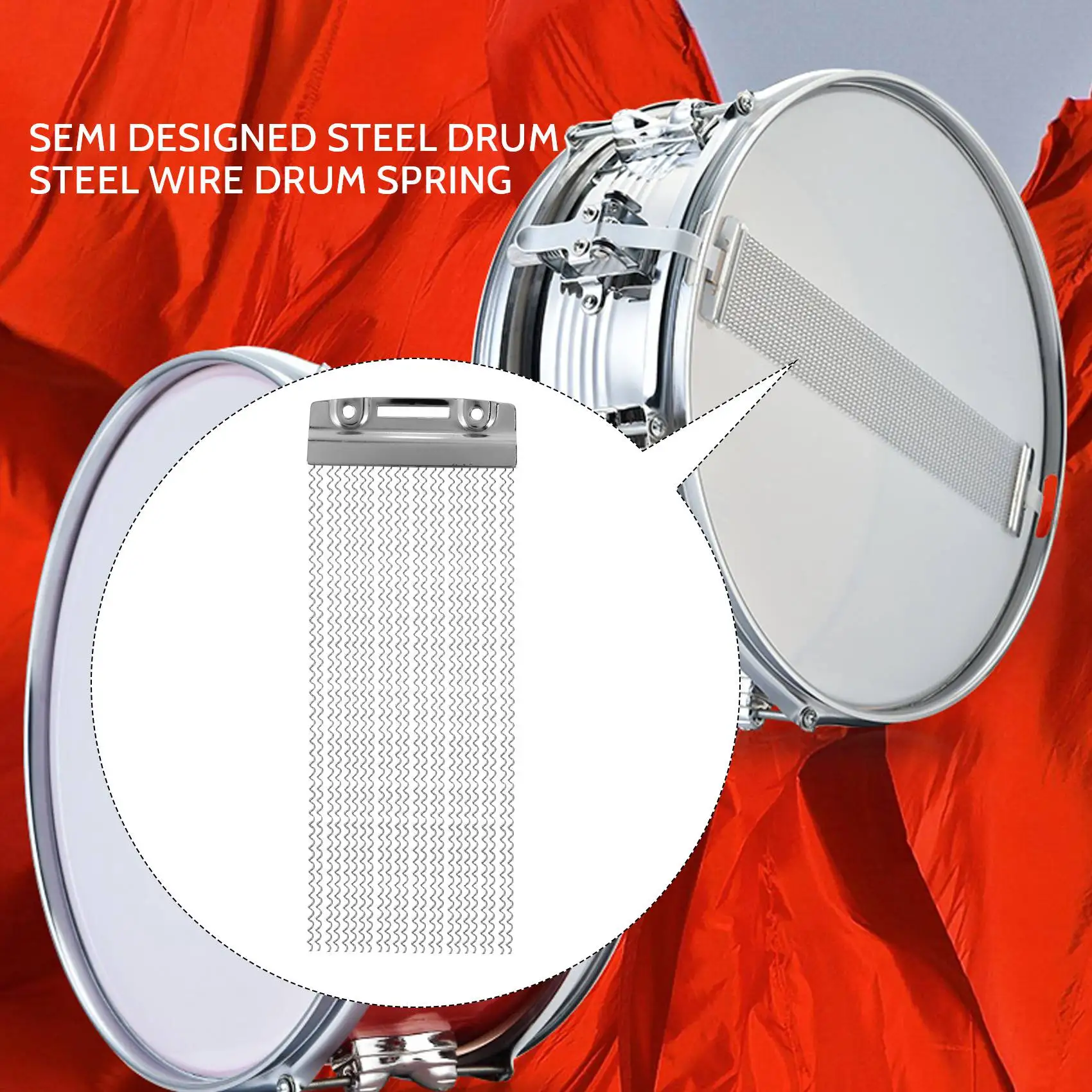 Setengah desain kawat baja Snare Drum Spring untuk anak-anak kotak Snare Cajon Drum 24 untai