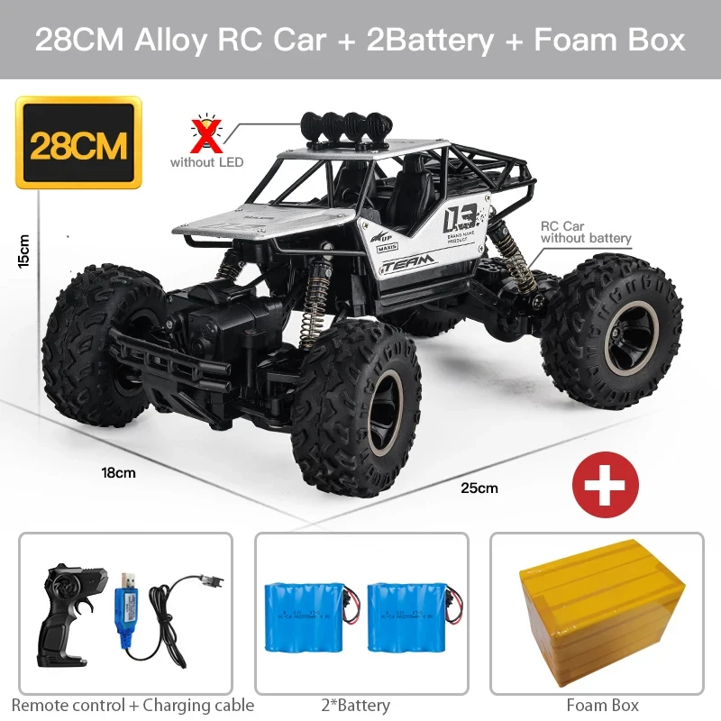 ZWN 1:12 / 1:16 4WD RC Car With Led Lights 2.4G Radio Remote