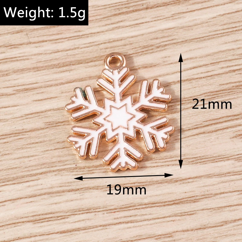 10 stücke Cartoon Emaille Weihnachten Schneemann Charms Anhänger für Schmuck machen Tropfen Ohrringe Halsketten Armbänder DIY Handwerk liefert – Detail 15