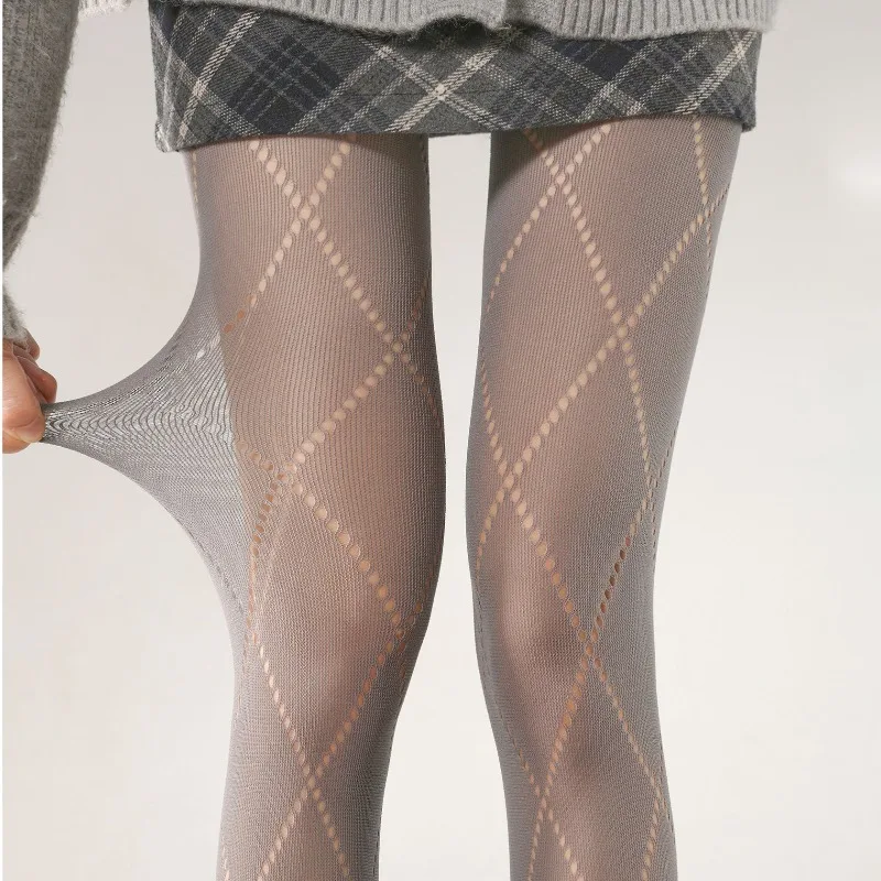 1/3 Paar Hochelastische Hohle Diamantgitter-Strumpfhose, Reißfest, Sexy, Reine Verführung, Schöne Beine, Schlankmachende Netzstrümpfe
