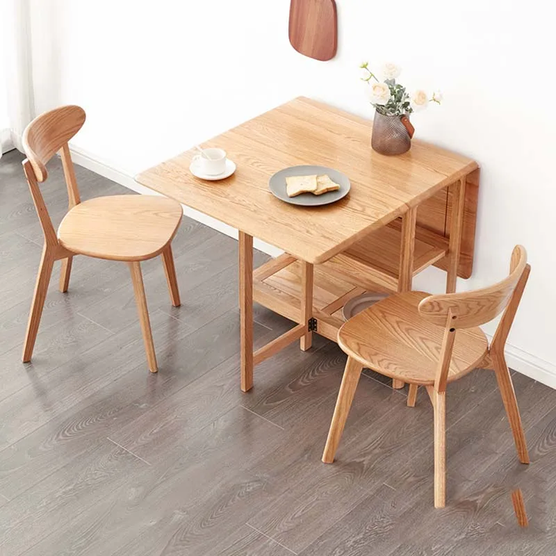 

Folding Kitchen Dining Table Unique Waterproof Nordic Modern Extendable Tables Wood Space Saving Mesas De Jantar Home Furniture