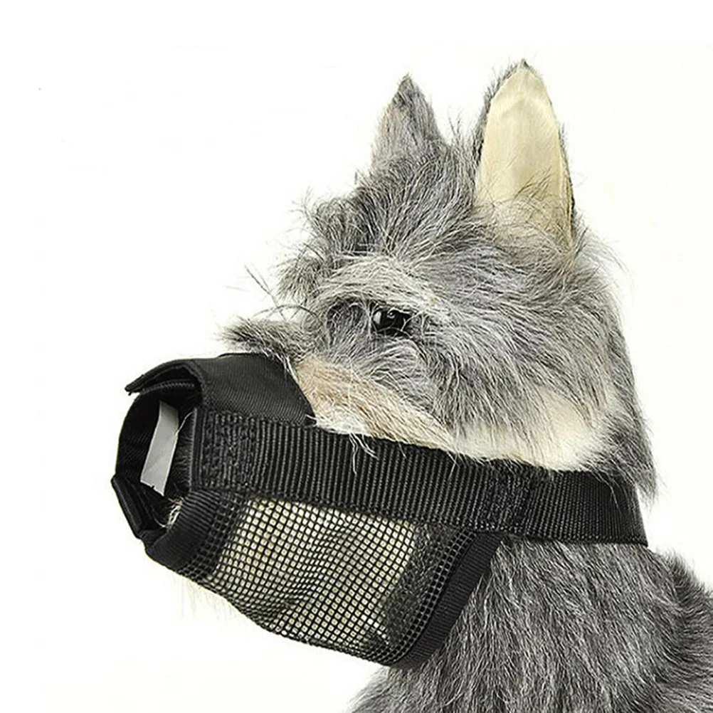 

Adjustable Nylon Dog Muzzle Black Size Comfortable Safety Mouth Stop Barking Biting Chewing Nipping for Strong Dogs