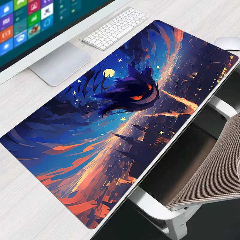 Kawaii Mouse Pad Anime XXL Ragazza carina Gabinete Gamer Computer Scrivania Zerbino Tastiera Pad Accessori da gioco P-Pokemons Gengar Mousepad