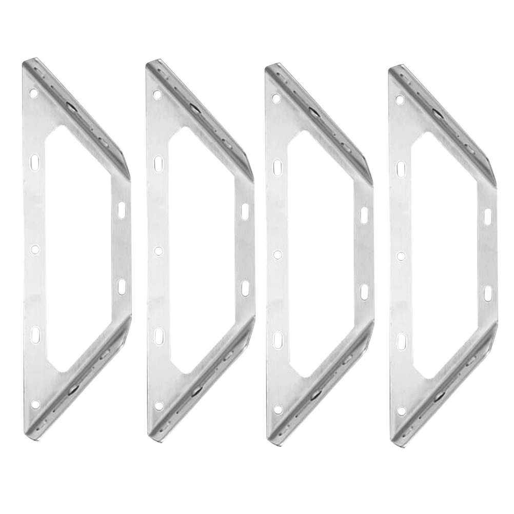 

Corner Brackets Stainless Steel Hanger Silver Wall Cabinet Supplies Durable Hardware Practical Use Easy Install