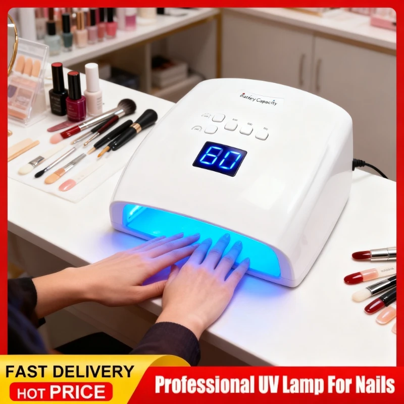 

Rechargeable UV LED Nail Lamp 66W Lamp for Manicure with LCD Screen 4 Timer Settings Nail Art Manicure Tools for Home and Salon