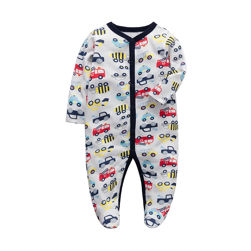 Autumn Newborn Footed Pajamas Girl and Boy Romper Long Sleeve Jumpsuit Cotton 0-12 Months Baby Clothes Romper Outfits Baby Rompe